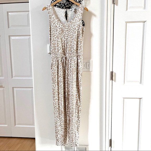 RACHEL ZOE Leopard Printed Scoop Neck Jumpsuit S - Picture 5 of 15